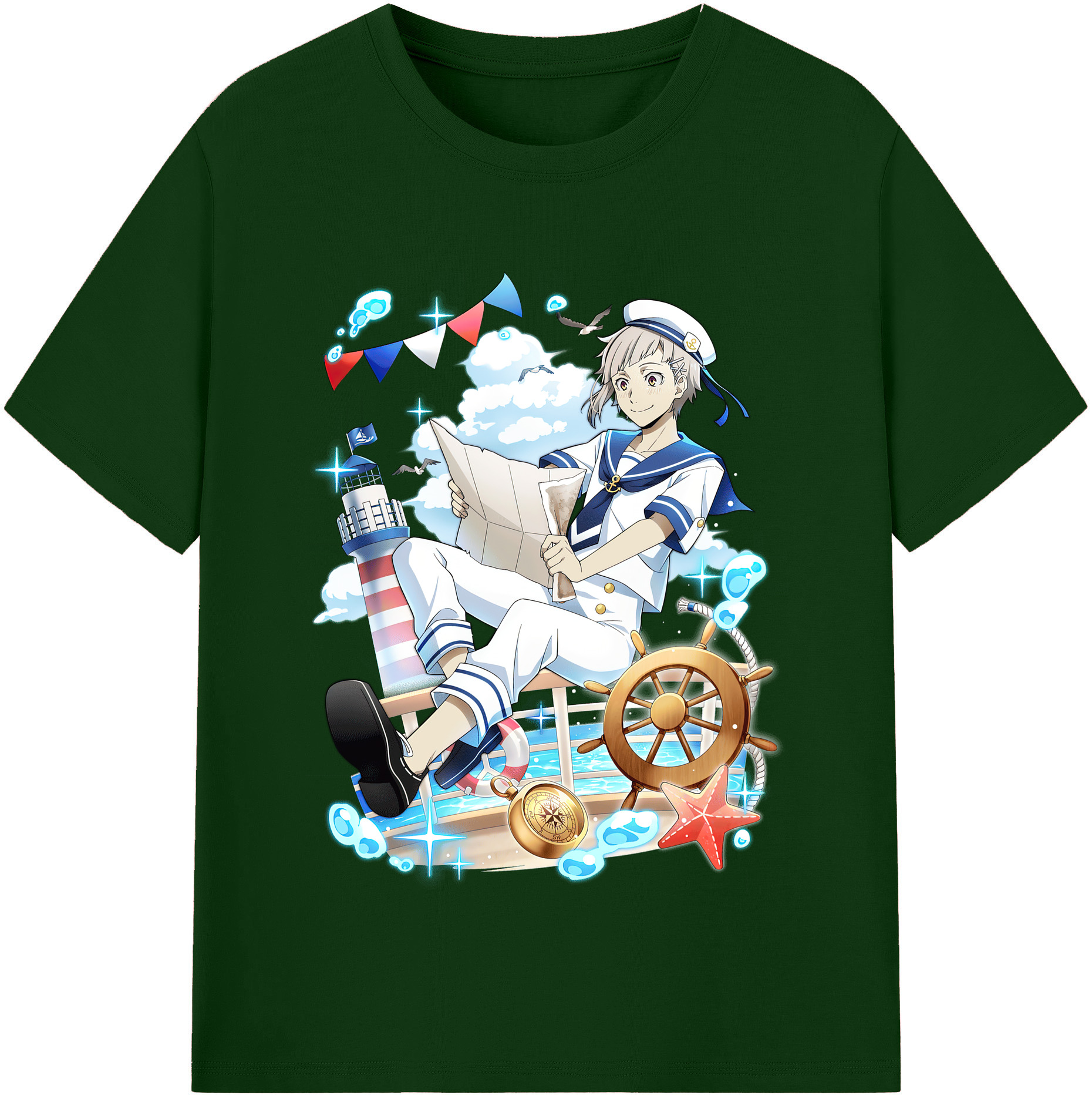 （画像用） 文豪ストレイドッグス Bungo Stray Dogs 綿100％半袖Tシャツ（フロントプリント）